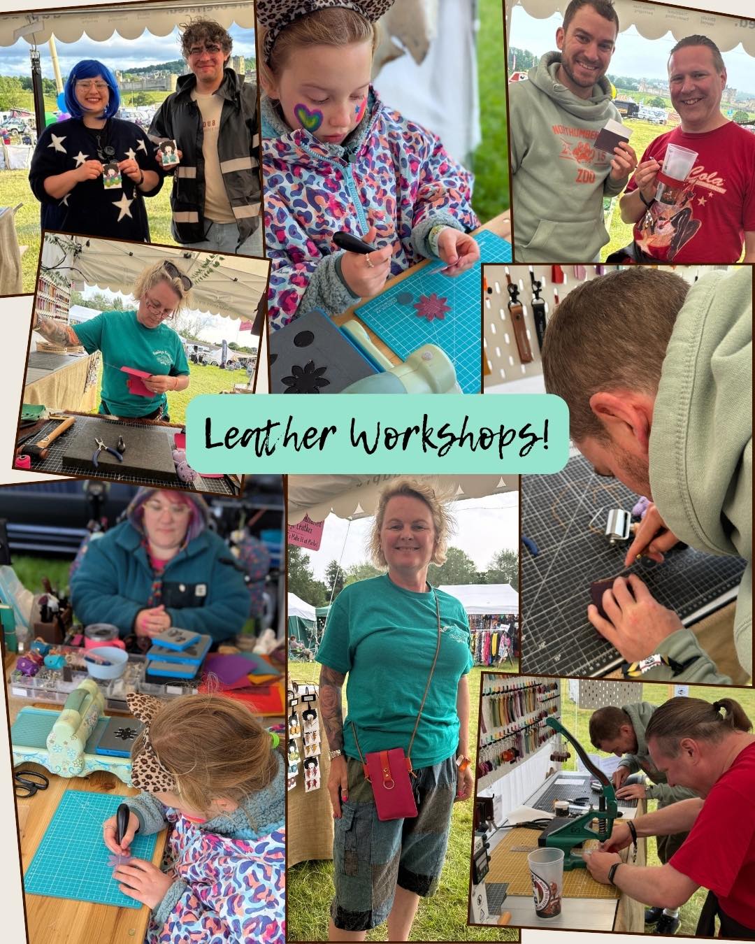 DD Practical Leathercraft workshop and leather repair photos.
